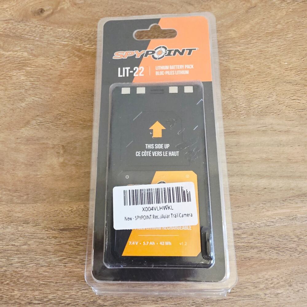 Spypoint LIT-22 Lithium Battery Pack 7.4V 5.7Ah 42Wh Trail Camera NIB